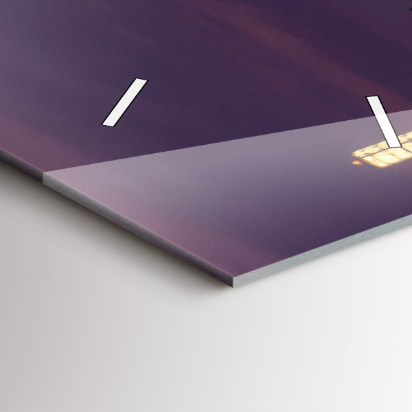 Vertikální nástěnné hodiny Panorama města Filadelfie