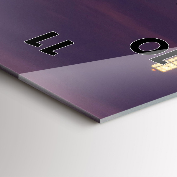 Vertikální nástěnné hodiny Panorama města Filadelfie