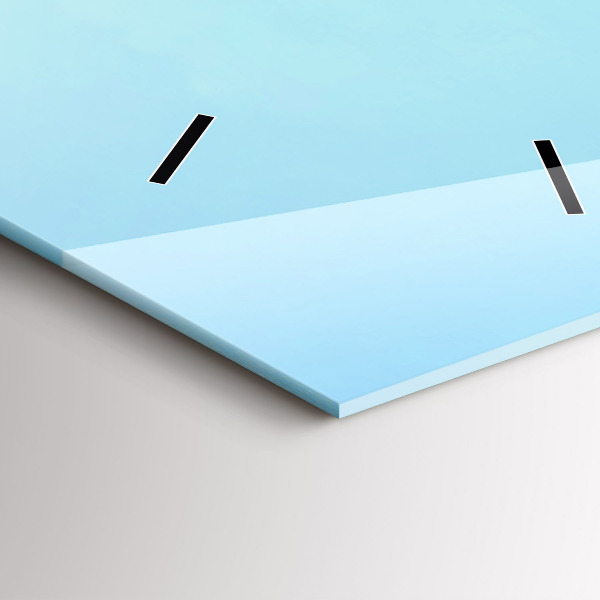 Vertikální nástěnné hodiny Jezero s horami