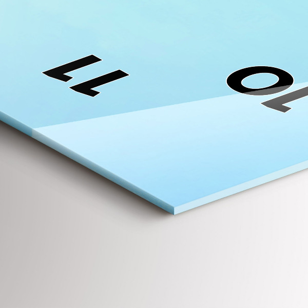 Vertikální nástěnné hodiny Jezero s horami