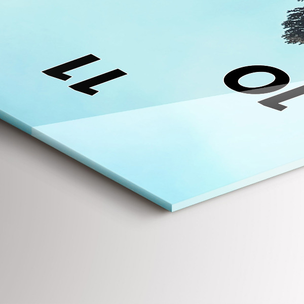 Vertikální nástěnné hodiny Hory v Yellowstonu