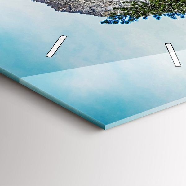 Vertikální nástěnné hodiny Dřevěný most v Yosemitech