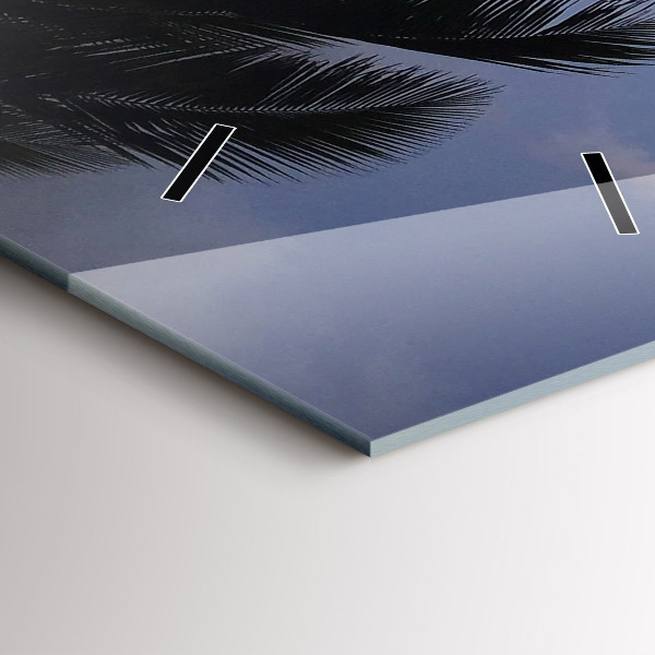 Vertikální nástěnné hodiny Palma a východ slunce