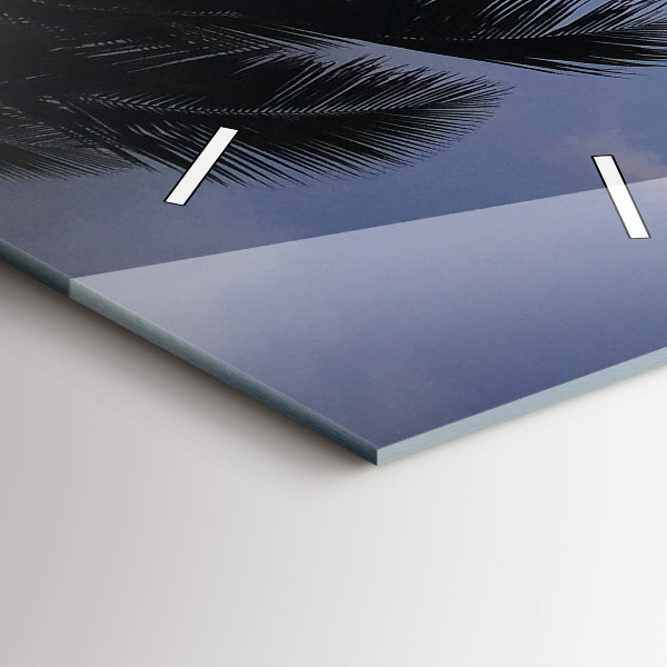 Vertikální nástěnné hodiny Palma a východ slunce