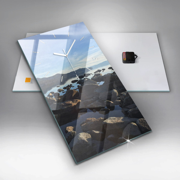 Vertikální nástěnné hodiny Pohled na moře