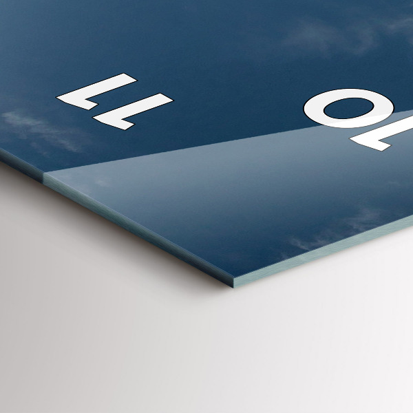 Vertikální nástěnné hodiny Osoba na vodních lyžích