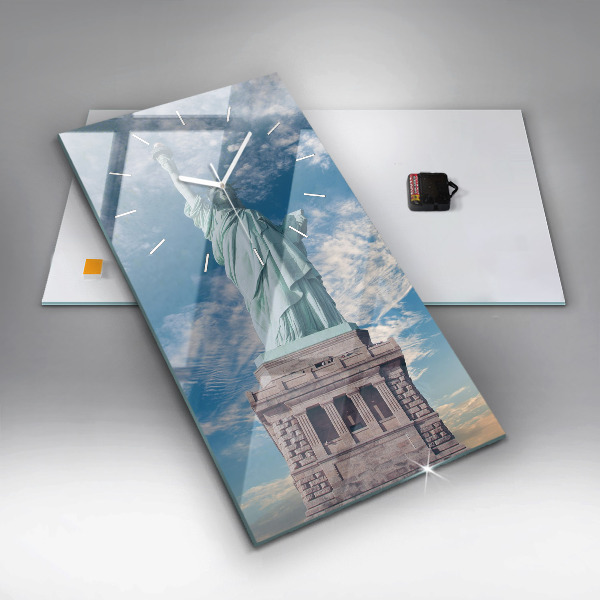 Vertikální nástěnné hodiny Socha Svobody New York