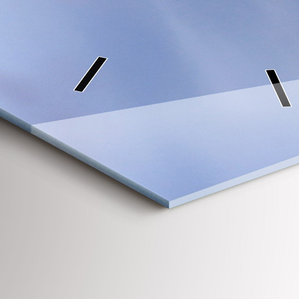 Vertikální nástěnné hodiny Západ slunce ve městě