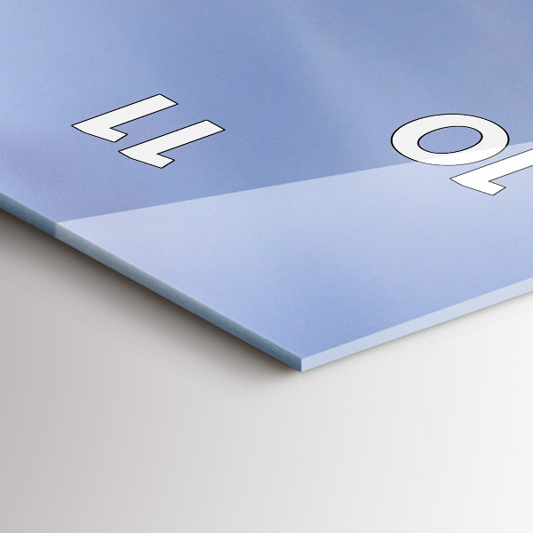 Vertikální nástěnné hodiny Západ slunce ve městě