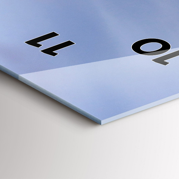 Vertikální nástěnné hodiny Západ slunce ve městě