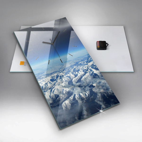 Vertikální nástěnné hodiny Řeka v horské krajině