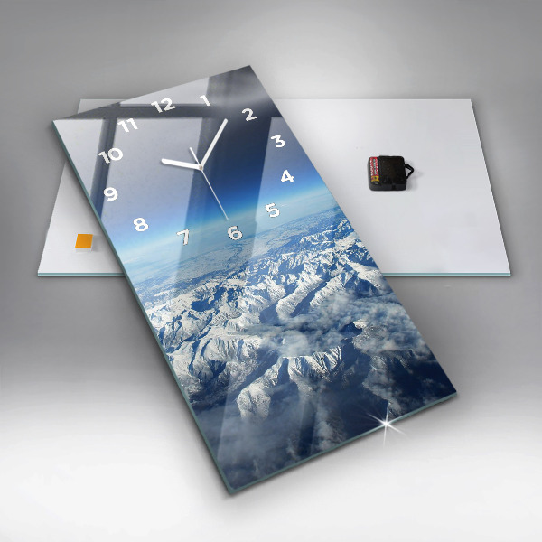 Vertikální nástěnné hodiny Řeka v horské krajině