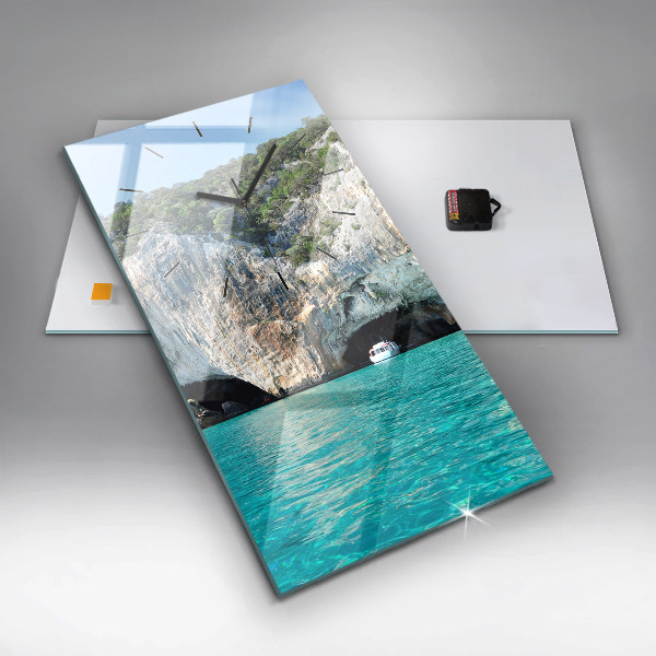 Vertikální nástěnné hodiny Podvodní jeskyně