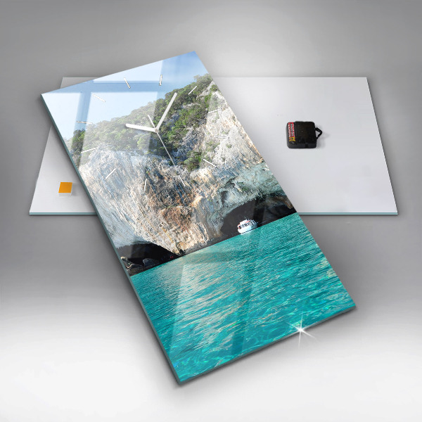 Vertikální nástěnné hodiny Podvodní jeskyně