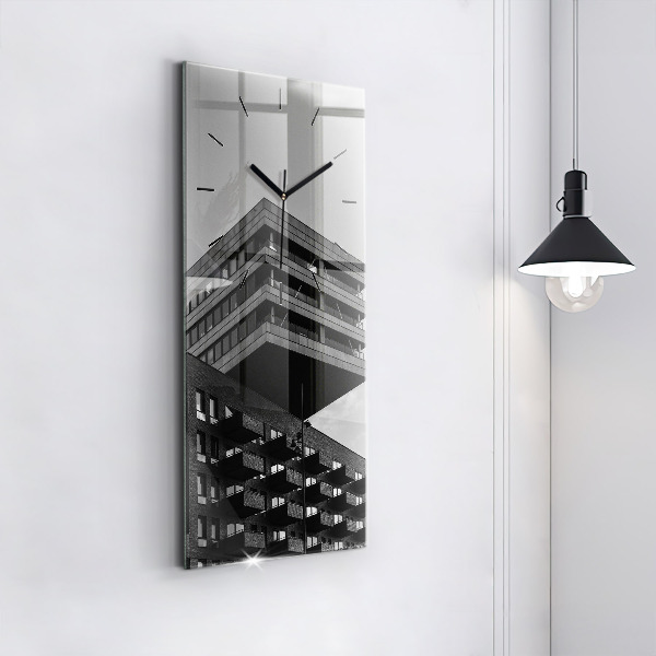 Vertikální nástěnné hodiny Architektura v Amsterdamu