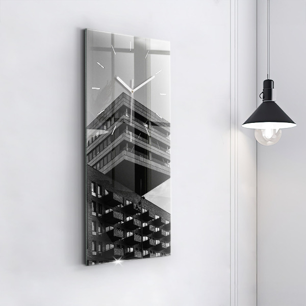 Vertikální nástěnné hodiny Architektura v Amsterdamu