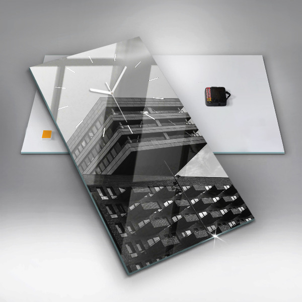 Vertikální nástěnné hodiny Architektura v Amsterdamu