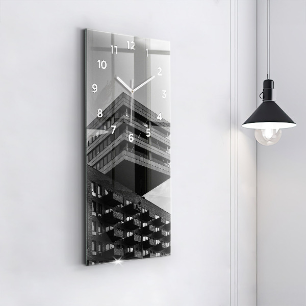Vertikální nástěnné hodiny Architektura v Amsterdamu