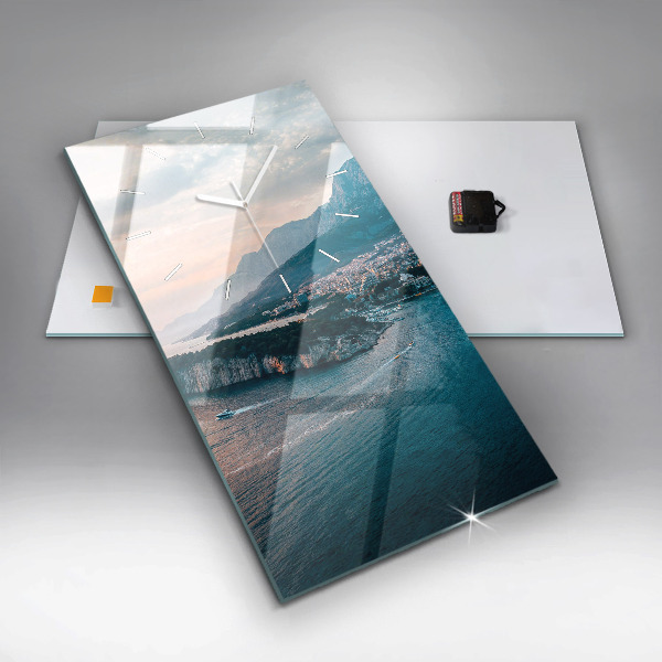 Vertikální nástěnné hodiny Ostrov v Chorvatsku