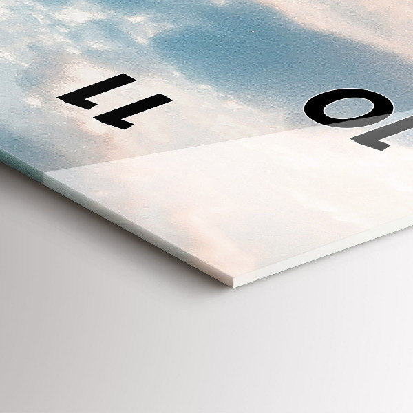 Vertikální nástěnné hodiny Ostrov v Chorvatsku