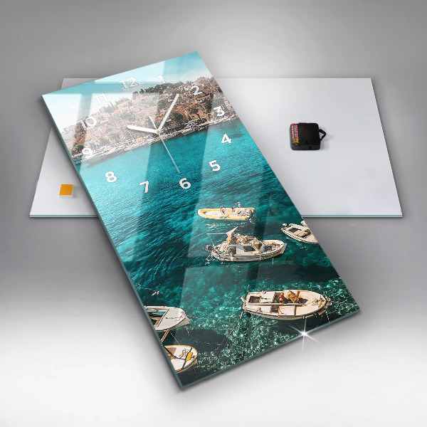 Vertikální nástěnné hodiny Lodě v Chorvatsku