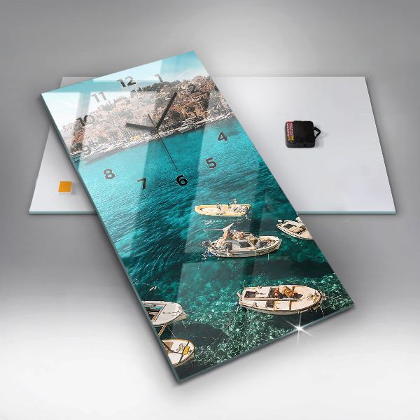 Vertikální nástěnné hodiny Lodě v Chorvatsku