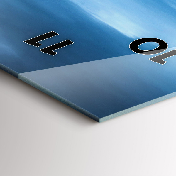 Vertikální skleněné hodiny Vodopád Gullfoss na Islandu