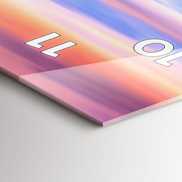 Vertikální skleněné hodiny Vodopád Godafoss Island