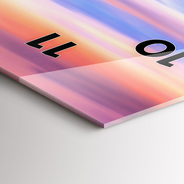 Vertikální skleněné hodiny Vodopád Godafoss Island