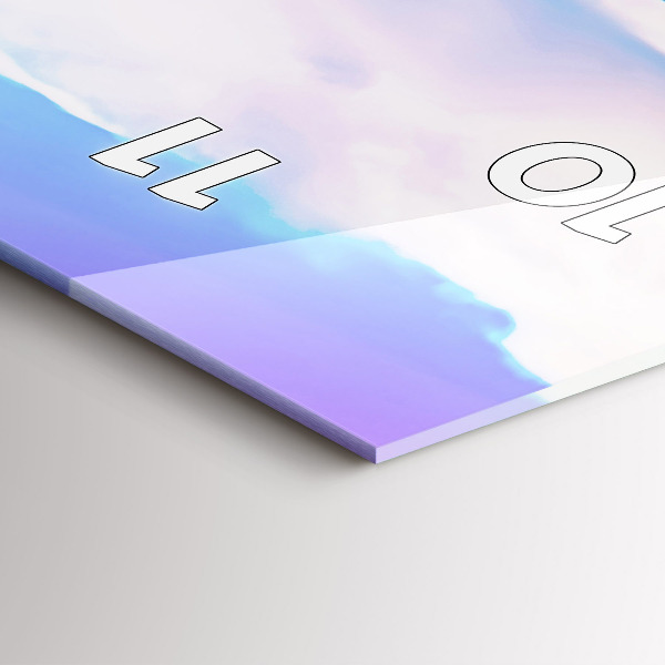 Vertikální skleněné hodiny Godafoss na Islandu