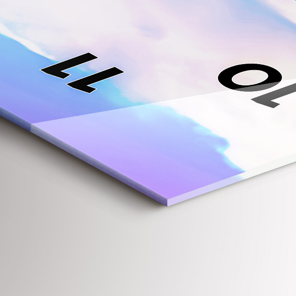 Vertikální skleněné hodiny Godafoss na Islandu