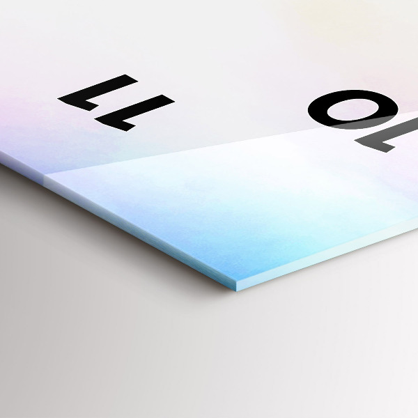 Vertikální skleněné hodiny Vodopád na Islandu