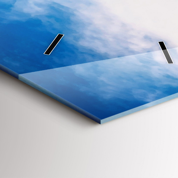 Vertikální skleněné hodiny Vodopád na Islandu