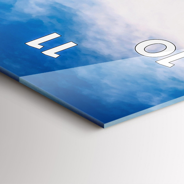 Vertikální skleněné hodiny Vodopád na Islandu