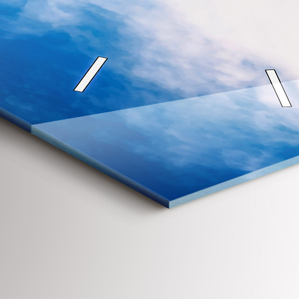 Vertikální skleněné hodiny Vodopád na Islandu