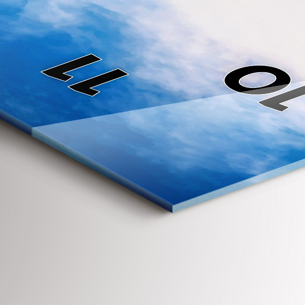 Vertikální skleněné hodiny Vodopád na Islandu