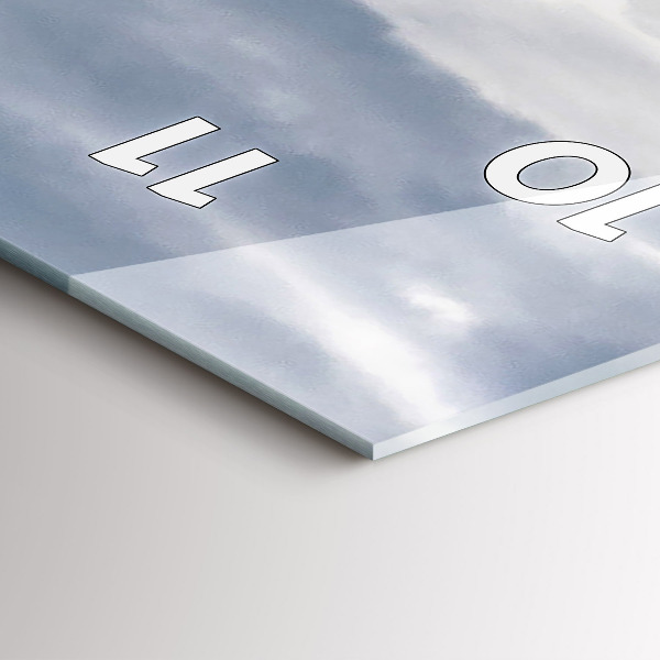 Vertikální skleněné hodiny Zámek Neuschwanstein