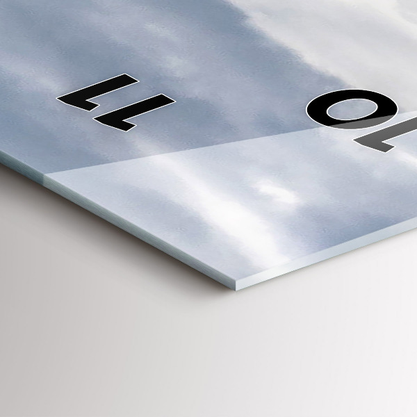 Vertikální skleněné hodiny Zámek Neuschwanstein