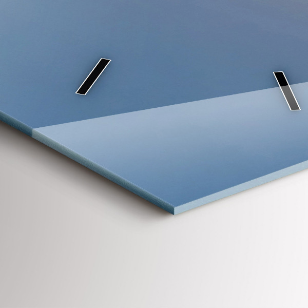 Vertikální skleněné hodiny Horská krajina