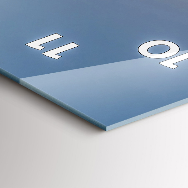 Vertikální skleněné hodiny Horská krajina