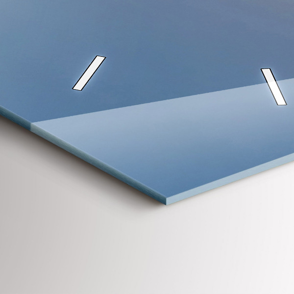 Vertikální skleněné hodiny Horská krajina