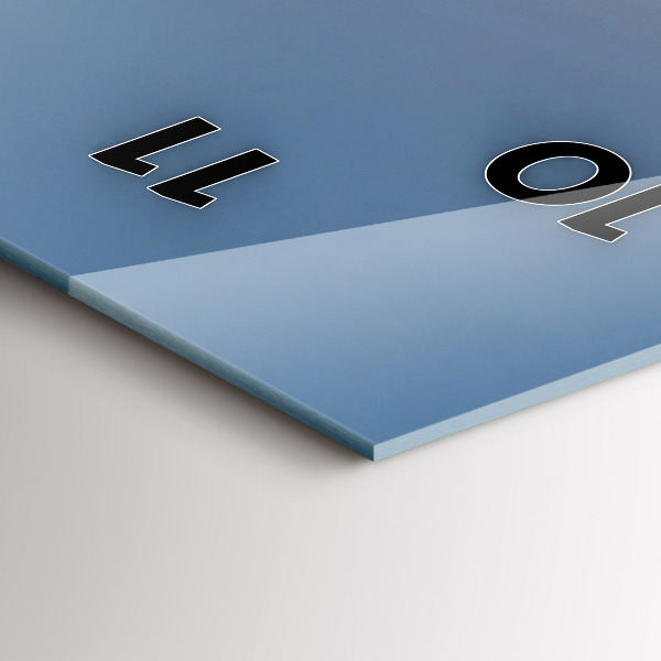 Vertikální skleněné hodiny Horská krajina