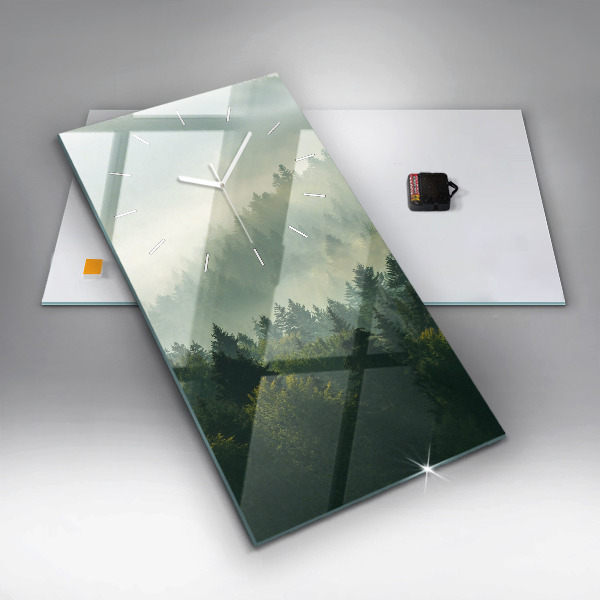 Vertikální skleněné hodiny Východ slunce vedle dětí