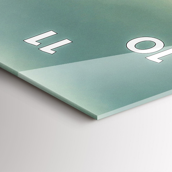 Vertikální skleněné hodiny Východ slunce vedle dětí