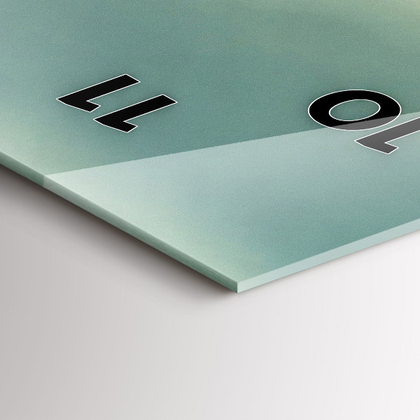 Vertikální skleněné hodiny Východ slunce vedle dětí