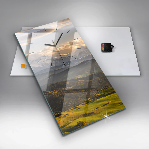 Vertikální skleněné hodiny Pieniny - Vysoký štít