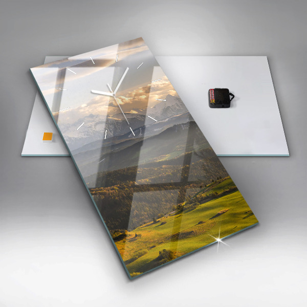 Vertikální skleněné hodiny Pieniny - Vysoký štít