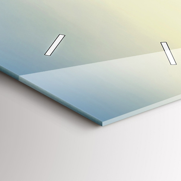 Vertikální skleněné hodiny Západ slunce nad horami