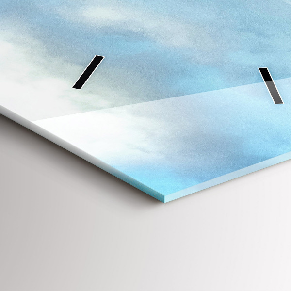 Vertikální skleněné hodiny Horská krajina