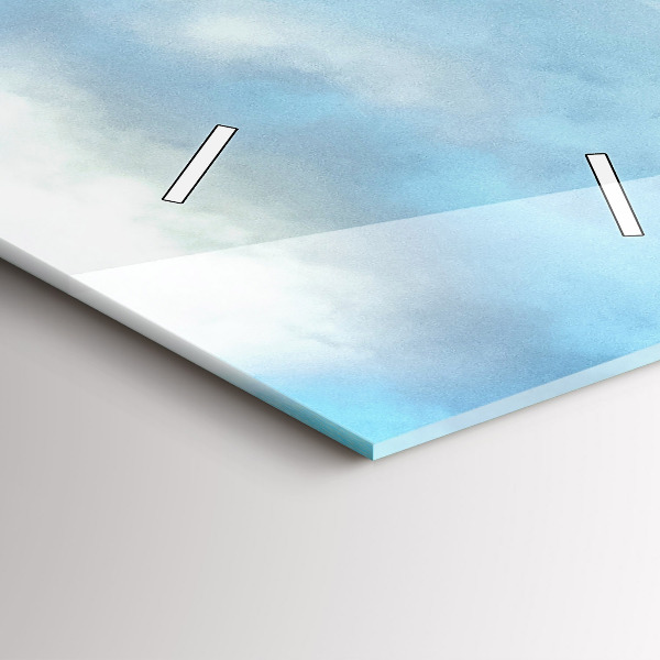 Vertikální skleněné hodiny Horská krajina